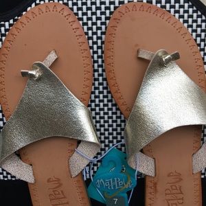 - Mad Love Gold Sandals